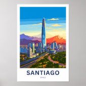 Santiago Chile Travel Print Poster (Vorne)