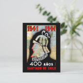 Santiago De Chile Postkarte (Stehend Vorderseite)