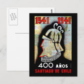 Santiago De Chile Postkarte (Vorne/Hinten)