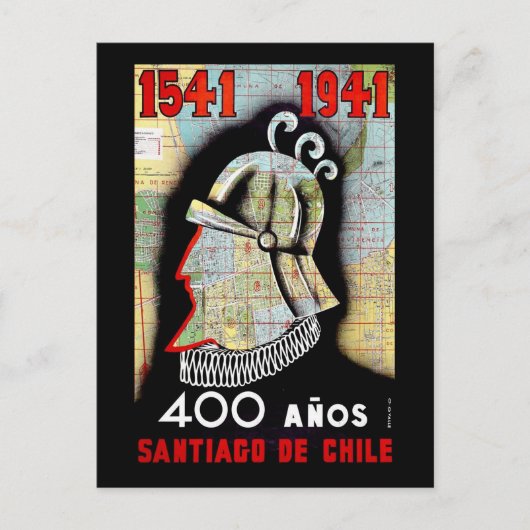 Santiago De Chile Postkarte (Vorderseite)