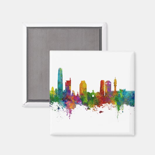 Santiago de Chile Skyline Magnet (Vorderseite/Rückseite)