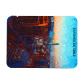 Santiago de Chile Skyline View Magnet (Horizontal)