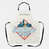 Santiago de Chile Stadthotel Retro Skyline Schürze (Vorderseite)