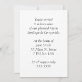 Santiago de Compostela Einladung (Rückseite)