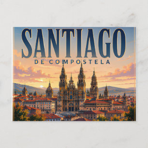 ⛪ Santiago De Compostela Heritage-Stil ⛪ Postkarte