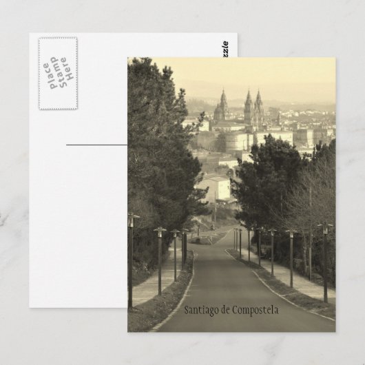 Santiago de Compostela Postkarte (Vorne/Hinten)