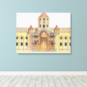 Santiago de Compostela Romanesque Leinwanddruck (Insitu (Holzboden))