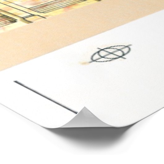 Santiago de Compostela Romanesque Poster (Ecke)