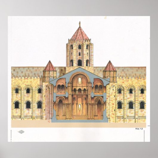 Santiago de Compostela Romanesque Poster (Vorne)