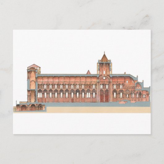 Santiago de Compostela romanische Kathedrale. 2 Postkarte (Vorderseite)