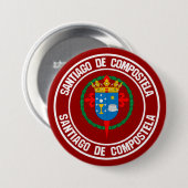 Santiago de Compostela Runde Emblem Button (Vorne & Hinten)