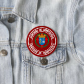 Santiago de Compostela Runde Emblem Button (Beispiel)