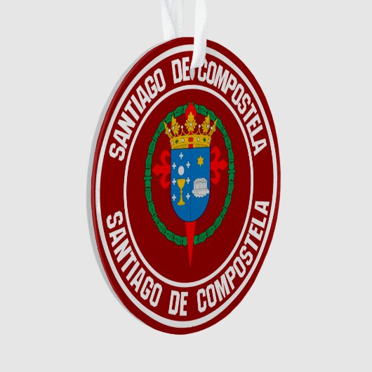 Santiago de Compostela Runde Emblem Ornament (Vorderseite)