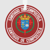 Santiago de Compostela Runde Emblem Ornament (Rückseite)