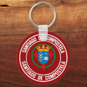 Santiago de Compostela Runde Emblem Schlüsselanhänger (Vorderseite)