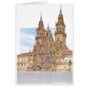 Santiago de Compostela. Western-Fassade. Spanien