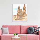 Santiago de Compostela. Western-Fassade. Spanien Leinwanddruck (Insitu (Wohnzimmer))