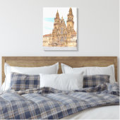 Santiago de Compostela. Western-Fassade. Spanien Leinwanddruck (Insitu (Schlafzimmer))