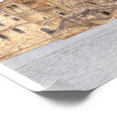 Santiago de Compostela. Western-Fassade. Spanien Poster (Ecke)