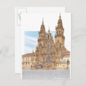Santiago de Compostela. Western-Fassade. Spanien Postkarte (Vorne/Hinten)