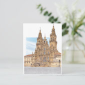 Santiago de Compostela. Western-Fassade. Spanien Postkarte (Stehend Vorderseite)