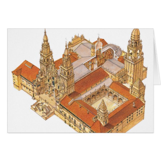 Santiago- de Compostelakathedrale. Spanien (Vorderseite (Horizontal))