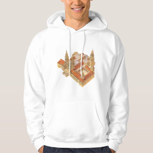 Santiago- de Compostelakathedrale. Spanien Hoodie (Vorderseite)