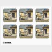 Santiago de Cuba Street Scene Quadratischer Aufkleber (Blatt)