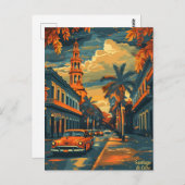 Santiago de Cuba Vintag Postkarte (Vorne/Hinten)