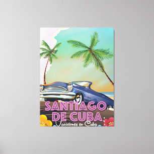 Santiago de Cuba Vintage Reiseplakat Leinwanddruck