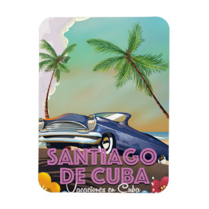 Santiago de Cuba Vintage Reiseplakat Magnet