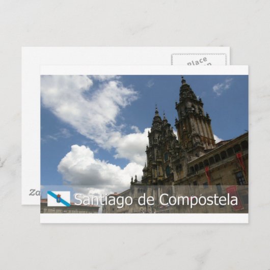 Santiago e Compostela, Espanha Postkarte (Vorne/Hinten)