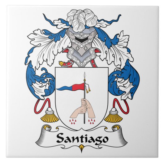 Santiago-Familienwappen Fliese (Vorderseite)