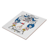 Santiago-Familienwappen Fliese (Seite)