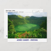 Santiago Lake, Azoren Postkarte (Vorne/Hinten)