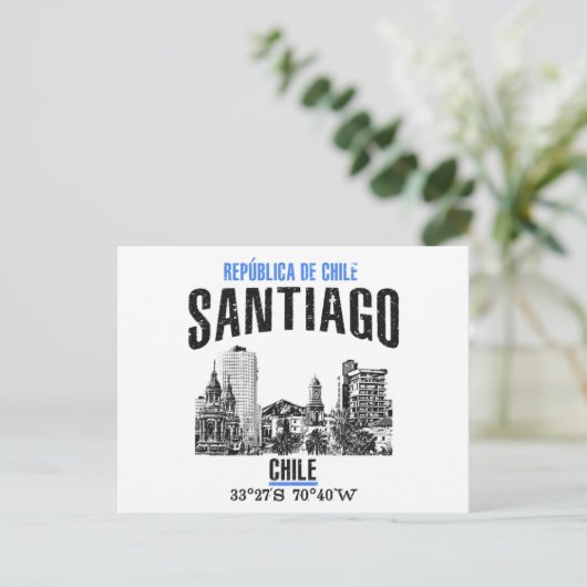 Santiago Postkarte (Stehend Vorderseite)