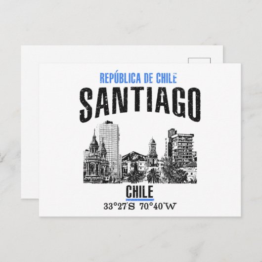 Santiago Postkarte (Vorne/Hinten)