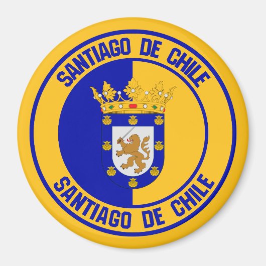 Santiago Round Emblem Magnet (Vorne)