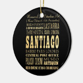 Santiago-Stadt der Chile-Typografie-Kunst Keramikornament (Links)