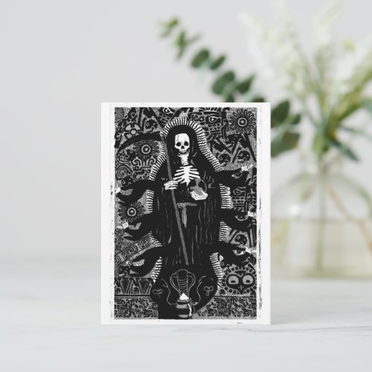 Santisima Muerte Postkarte (Stehend Vorderseite)
