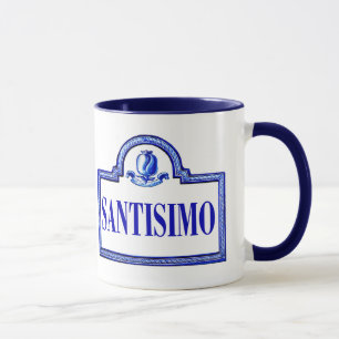 Santísimo, Granada-Straßenschild Tasse