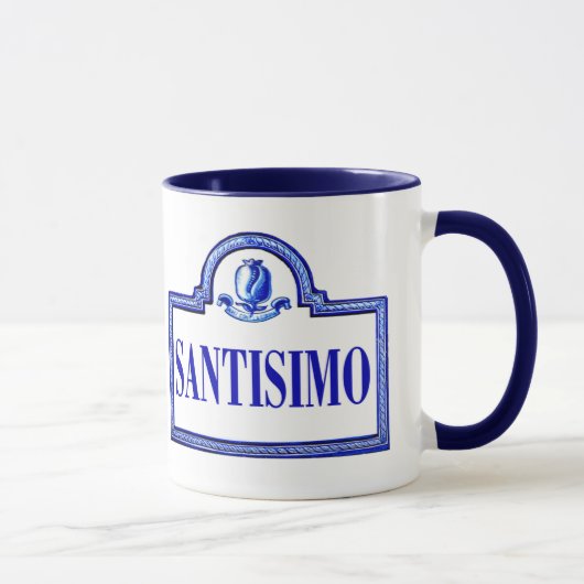 Santísimo, Granada-Straßenschild Tasse (Rechts)