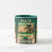 Santo Domingo Dominican Retro 60er Vintag Tasse (Zentrum)
