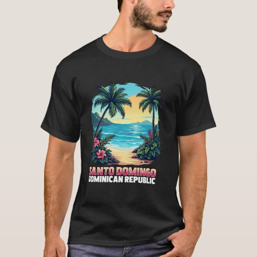 Santo Domingo Dominikanische Republik Ferienreisen T-Shirt (Vorderseite)