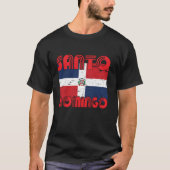 Santo Domingo Dominikanische Republik Flaggenstaat T-Shirt (Vorderseite)