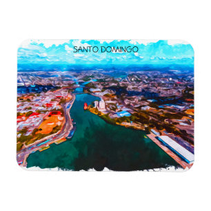 Santo Domingo Dominikanische Republik Panoramasich Magnet