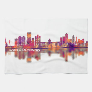 Santo Domingo Dominikanische Republik Skyline Geschirrtuch