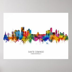 Santo Domingo Dominikanische Republik Skyline Poster