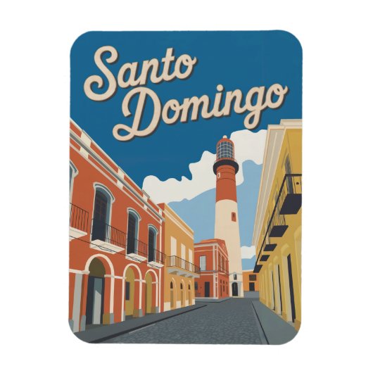Santo Domingo Dominikanische Republik Vintag Magnet (Vertikal)