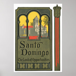 Santo Domingo Vintage Reise und Kunst Print Poster